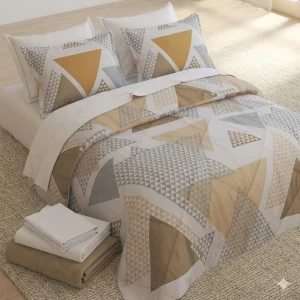 Snug Rolling Hills 3Pcs Geometric Print Single Comforter Set